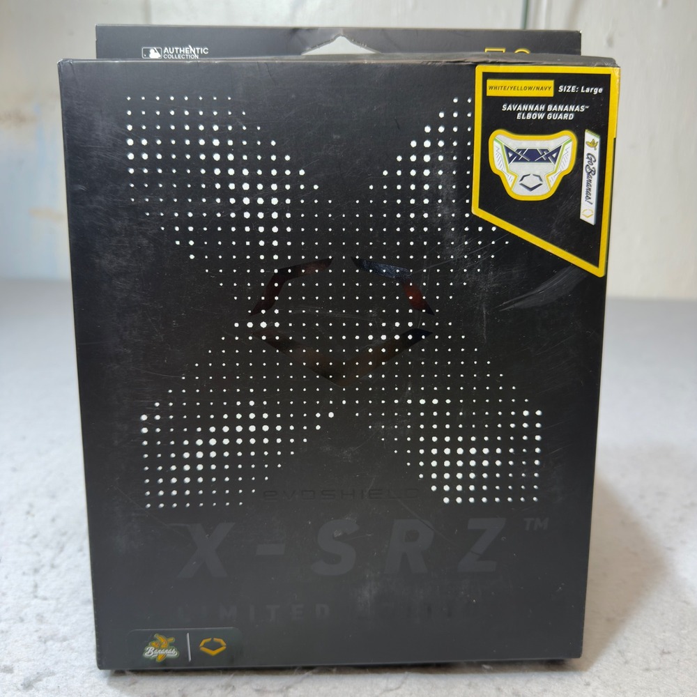 EvoShield X-SRZ Savannah Bananas Elbow Guard‎ Large White Yellow Navy Limited Ed